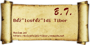 Bölcsföldi Tibor névjegykártya