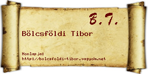 Bölcsföldi Tibor névjegykártya