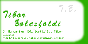 tibor bolcsfoldi business card